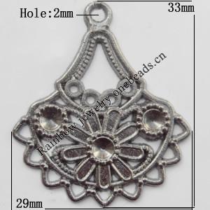 Connector, Lead-free Zinc Alloy Jewelry Findings, 29x33mm Hole=2mm, Sold by Bag