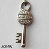 Pendant, Lead-free Zinc Alloy Jewelry Findings, Key 9x20mm Hole:3.5mm, Sold by Bag