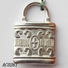 Pendant, Lead-free Zinc Alloy Jewelry Findings, Lock 14x22mm Hole:6mm, Sold by Bag