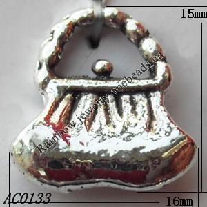 Pendant, Lead-free Zinc Alloy Jewelry Findings, Lock 15x16mm Hole:5mm, Sold by Bag