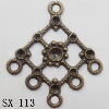 Connector, Lead-free Zinc Alloy Jewelry Findings, 27x30mm Hole=1.5mm, Sold by Bag