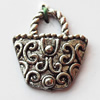 Pendant, Lead-free Zinc Alloy Jewelry Findings, Lock 15x17mm Hole:4mm, Sold by Bag