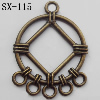 Connector, Lead-free Zinc Alloy Jewelry Findings, 26x34mm Hole=2mm, Sold by Bag