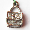 Pendant, Lead-free Zinc Alloy Jewelry Findings, Lock 13x22mm Hole:1.5mm, Sold by Bag