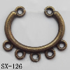 Connector, Lead-free Zinc Alloy Jewelry Findings, 21x19mm Hole=1mm, Sold by Bag