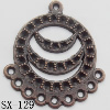 Connector, Lead-free Zinc Alloy Jewelry Findings, 29x31mm Hole=1mm, Sold by Bag
