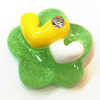 Resin Cabochons, No Hole Headwear & Costume Accessory, Flower with Acrylic Zircon 26mm, Sold by Bag