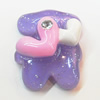 Resin Cabochons, No Hole Headwear & Costume Accessory, Animal with Acrylic Zircon 22x28mm, Sold by Bag