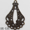 Connector, Lead-free Zinc Alloy Jewelry Findings, 24x37mm Hole=1.4mm, Sold by Bag