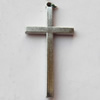 Pendant, Lead-free Zinc Alloy Jewelry Findings, Cross 17x35mm Hole:1mm, Sold by Bag