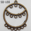 Connector, Lead-free Zinc Alloy Jewelry Findings, 31x38mm Hole=1.2mm, Sold by Bag