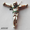 Pendant, Lead-free Zinc Alloy Jewelry Findings, Cross 16x16mm, Sold by Bag