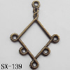 Connector, Lead-free Zinc Alloy Jewelry Findings, 28x40mm Hole=1.2mm, Sold by Bag