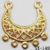 Connector, Lead-free Zinc Alloy Jewelry Findings, 25x27mm Hole=1mm, Sold by Bag