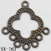 Connector, Lead-free Zinc Alloy Jewelry Findings, 26x28mm Hole=1.5mm, Sold by Bag