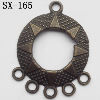Connector, Lead-free Zinc Alloy Jewelry Findings, 25x31mm Hole=2mm, Sold by Bag
