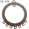 Connector, Lead-free Zinc Alloy Jewelry Findings, 41x56mm Hole=2mm, Sold by Bag