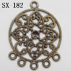 Connector, Lead-free Zinc Alloy Jewelry Findings, 27x35mm Hole=1.5mm, Sold by Bag