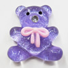 Resin Cabochons, No Hole Headwear & Costume Accessory, Animal with Acrylic Zircon 30x34mm, Sold by Bag