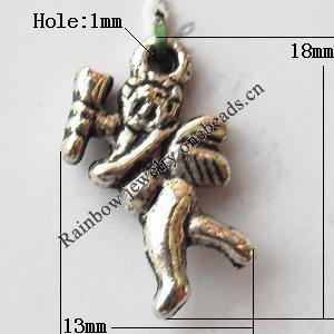 Pendant, Lead-free Zinc Alloy Jewelry Findings, Children 13x18mm Hole:1mm, Sold by Bag