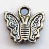 Pendant, Lead-free Zinc Alloy Jewelry Findings, Butterfly 12x12mm Hole:2mm, Sold by Bag