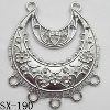 Connector, Lead-free Zinc Alloy Jewelry Findings, 28x33mm Hole=1mm, Sold by Bag