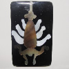 Shell (with Resin)pendant, Handmade Rectangle 40x68mm Sold by Bag