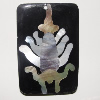Shell (with Resin)pendant, Handmade Rectangle 55x38mm Sold by Bag