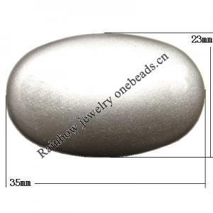 Acrylic Beads，Flat Oval 35x23mm, Sold by Bag