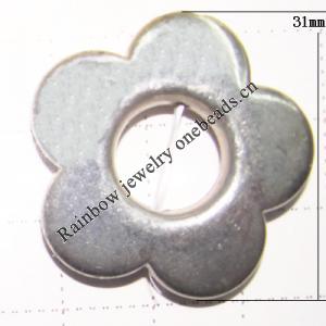 Acrylic Beads，Flower 31mm, Sold by Bag