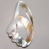 Shell (with Resin)pendant, Handmade Feet 60x36mm Sold by Bag