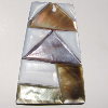 Shell (with Resin)pendant, Handmade Trapezium 48x34mm Sold by Bag