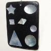 Shell (with Resin)pendant, Handmade Rectangle 65x43mm Sold by Bag