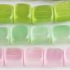 Cat's Eye jewelry Beads, Square 10mm Length:15inch, Sold by Strands
