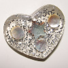 Shell pendant, Heart 40mm Sold by Bag