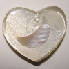 Shell pendant, Heart 35mm Sold by Bag