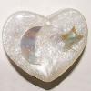 Shell pendant, Heart 40mm Sold by Bag