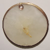 Handmade Shell pendant, With metal set, 40mm Sold by Bag