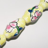 Ceramics Jewelry Beads, Lantern 25x15mm Hole:3mm, Sold by Group