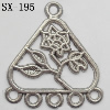 Connector, Lead-free Zinc Alloy Jewelry Findings, 22x24mm Hole=1.5mm, Sold by Bag