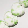 Ceramics Jewelry Beads, Heart 18x20mm Hole:3mm, Sold by Group