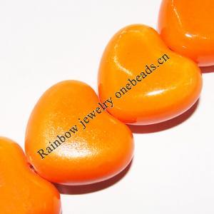 Ceramics Jewelry Beads, Heart 18x20mm Hole:3mm, Sold by Group