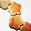 Ceramics Jewelry Beads, Flower 23mm Hole:3mm, Sold by Group