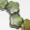 Ceramics Jewelry Beads, Flower 23mm Hole:3mm, Sold by Group