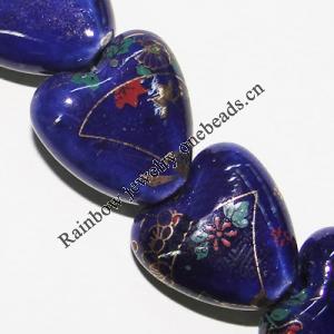 Ceramics Jewelry Beads, Heart 15x15mm, Sold by Group