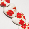 Ceramics Jewelry Beads, Heart 15x15mm, Sold by Group