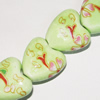 Ceramics Jewelry Beads, Heart 15x15mm, Sold by Group