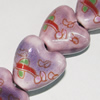 Ceramics Jewelry Beads, Heart 15x15mm, Sold by Group