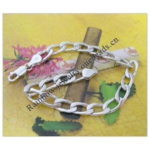 Sterling Silver European style Bracelets, Length:7.09inch, Sold by PC