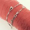 Sterling Silver European style Bracelets, Length:7.09inch, Sold by PC